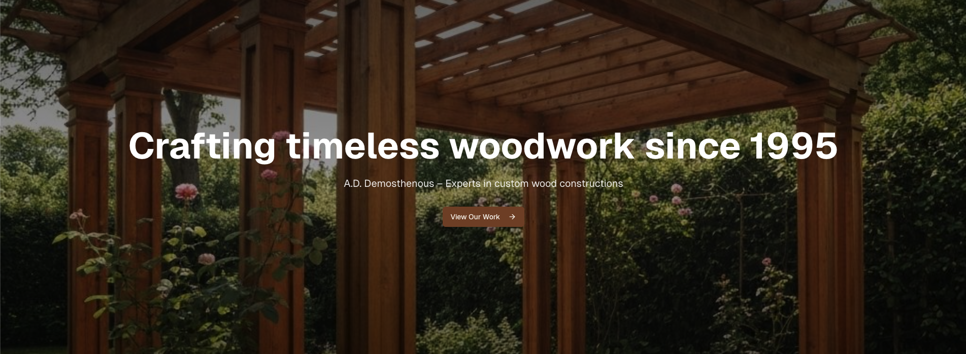 Wood Construction Company Website